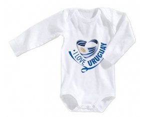 Body bébé I Love Uruguay taille 3/6 mois manches Longues