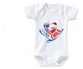 Body bébé I Love Chile taille 3/6 mois manches Courtes