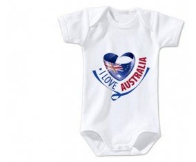 Body bébé I Love Australia taille 3/6 mois manches Courtes