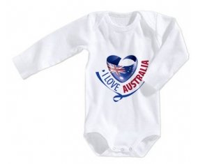 Body bébé I Love Australia taille 3/6 mois manches Longues