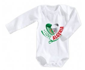 Body bébé I Love Algeria taille 3/6 mois manches Longues
