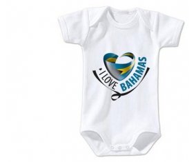 Body bébé I Love Bahamas taille 3/6 mois manches Courtes