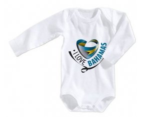 Body bébé I Love Bahamas taille 3/6 mois manches Longues