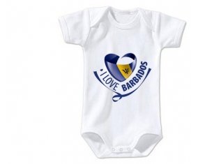 Body bébé I Love Barbados taille 3/6 mois manches Courtes