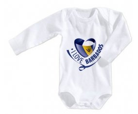 Body bébé I Love Barbados taille 3/6 mois manches Longues