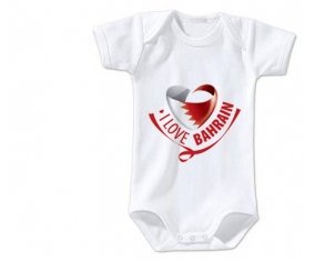Body bébé I Love Bahrain taille 3/6 mois manches Courtes