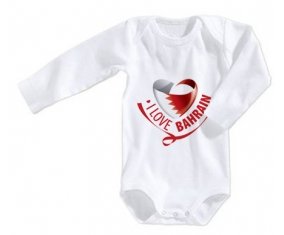 Body bébé I Love Bahrain taille 3/6 mois manches Longues