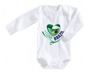 Body bébé I Love Brazil taille 3/6 mois manches Longues