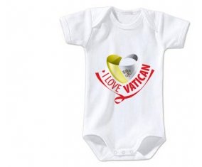 Body bébé I Love Vatican taille 3/6 mois manches Courtes