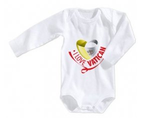 Body bébé I Love Vatican taille 3/6 mois manches Longues