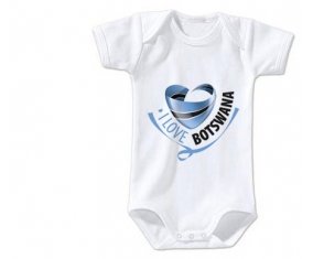 Body bébé I Love Bostwana taille 3/6 mois manches Courtes
