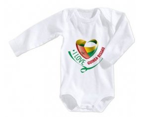 Body bébé I Love Guinea-Bissau taille 3/6 mois manches Longues