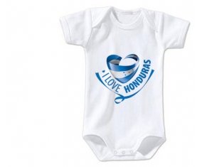 Body bébé I Love Honduras taille 3/6 mois manches Courtes