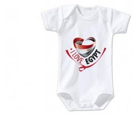 Body bébé I Love Egypt taille 3/6 mois manches Courtes