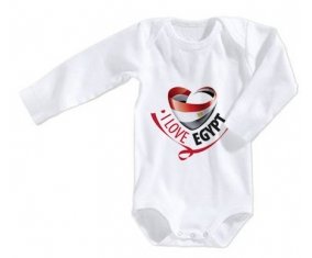 Body bébé I Love Egypt taille 3/6 mois manches Longues