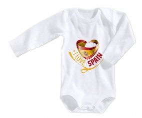 Body bébé I Love Spain taille 3/6 mois manches Longues