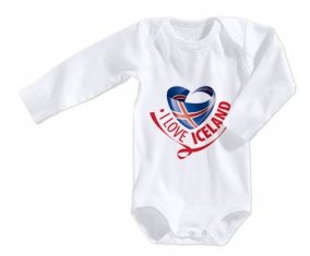 Body bébé I Love Iceland taille 3/6 mois manches Longues