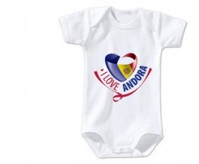 Body bébé I Love Andora taille 3/6 mois manches Courtes
