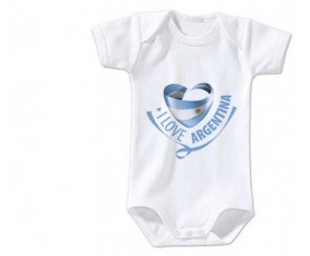 Body bébé I Love Argentina taille 3/6 mois manches Courtes
