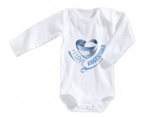 Body bébé I Love Argentina taille 3/6 mois manches Longues