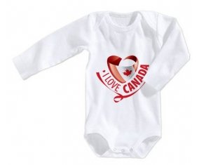 Body bébé I Love Canada taille 3/6 mois manches Longues