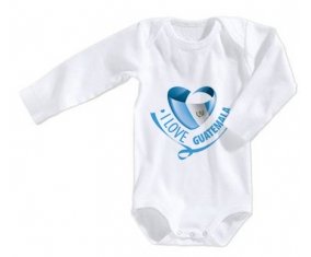 Body bébé I Love Guatemala taille 3/6 mois manches Longues