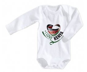 Body bébé I Love Kenya taille 3/6 mois manches Longues