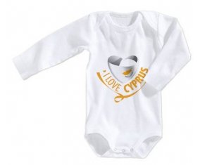 Body bébé I Love Cyprus taille 3/6 mois manches Longues