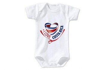 Body bébé I Love Costa Rica taille 3/6 mois manches Courtes