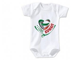 Body bébé I Love Kuwait taille 3/6 mois manches Courtes
