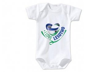Body bébé I Love Lesotho taille 3/6 mois manches Courtes