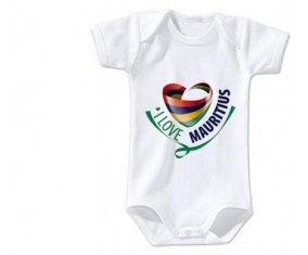 Body bébé I Love Mauritus taille 3/6 mois manches Courtes