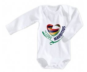 Body bébé I Love Mauritus taille 3/6 mois manches Longues