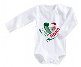 Body bébé I Love Mexico taille 3/6 mois manches Longues