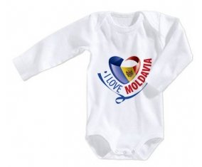 Body bébé I Love Moldavia taille 3/6 mois manches Longues