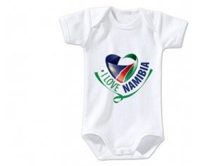 Body bébé I Love Namibia taille 3/6 mois manches Courtes