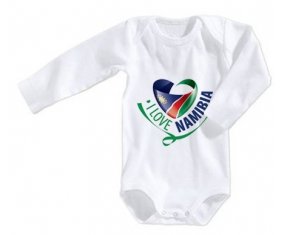 Body bébé I Love Namibia taille 3/6 mois manches Longues