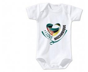 Body bébé I Love Mozambique taille 3/6 mois manches Courtes