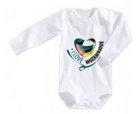 Body bébé I Love Mozambique taille 3/6 mois manches Longues