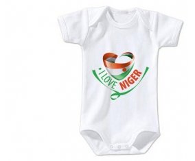 Body bébé I Love Niger taille 3/6 mois manches Courtes