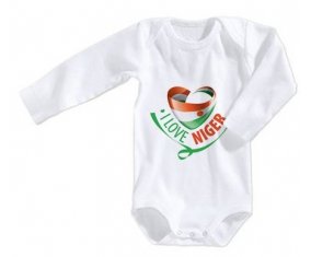 Body bébé I Love Niger taille 3/6 mois manches Longues