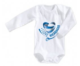 Body bébé I Love Nicaragua taille 3/6 mois manches Longues