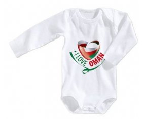 Body bébé I Love Oman taille 3/6 mois manches Longues