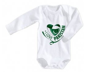 Body bébé I Love Pakistan taille 3/6 mois manches Longues