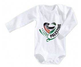 Body bébé I Love Palestine taille 3/6 mois manches Longues