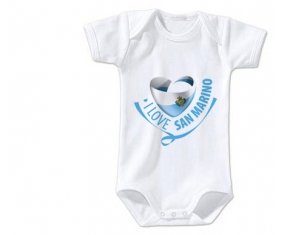 Body bébé I Love San Marino taille 3/6 mois manches Courtes