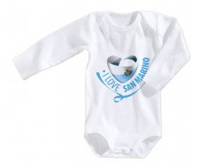 Body bébé I Love San Marino taille 3/6 mois manches Longues