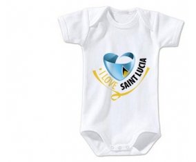 Body bébé I Love Saint Lucia taille 3/6 mois manches Courtes