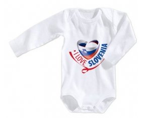 Body bébé I Love Slovenia taille 3/6 mois manches Longues