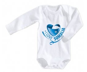 Body bébé I Love Somalia taille 3/6 mois manches Longues